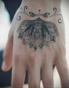 лотос-мандала тату фото пример 04.02.2020 №058 -mandala tattoo- tattoo-photo.ru