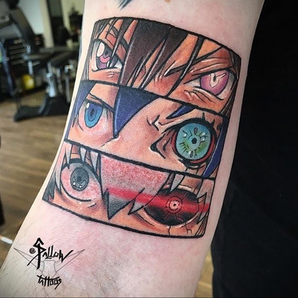 тату аниме глаза 18.01.2020 №015 -anime eyes tattoo- tattoo-photo.ru -  tattoo-photo.ru