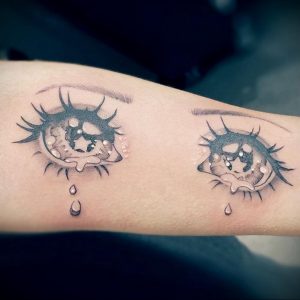 тату аниме глаза 18.01.2020 №027 -anime eyes tattoo- tattoo-photo.ru