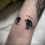 тату аниме глаза 18.01.2020 №036 -anime eyes tattoo- tattoo-photo.ru