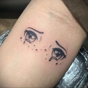 тату аниме глаза 18.01.2020 №042 -anime eyes tattoo- tattoo-photo.ru