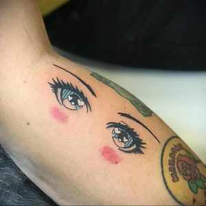 тату аниме глаза 18.01.2020 №043 -anime eyes tattoo- tattoo-photo.ru