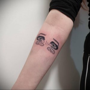 тату аниме глаза 18.01.2020 №045 -anime eyes tattoo- tattoo-photo.ru