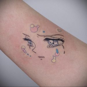 тату аниме глаза 18.01.2020 №046 -anime eyes tattoo- tattoo-photo.ru