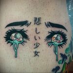 тату аниме глаза 18.01.2020 №061 -anime eyes tattoo- tattoo-photo.ru
