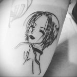 тату аниме черно белые 19.01.2020 №006 -anime tattoo black and white- tattoo-photo.ru