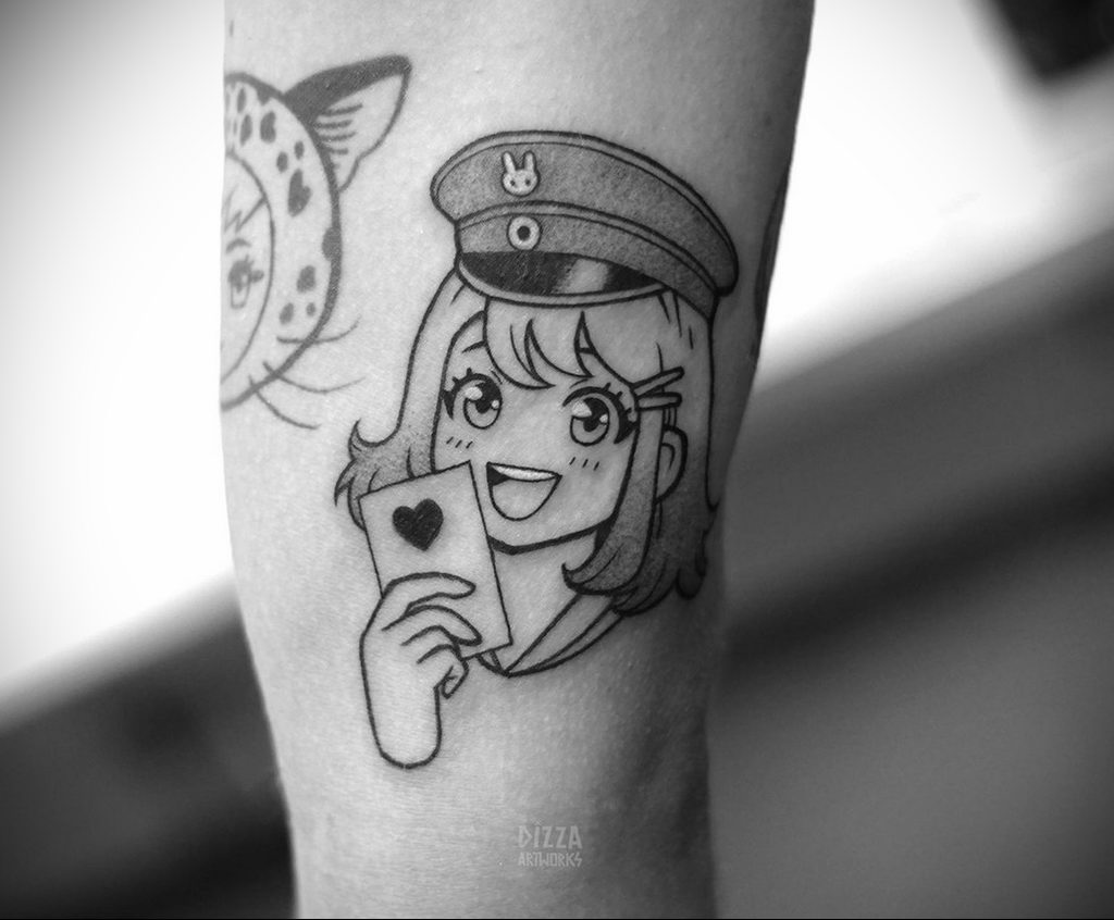 тату аниме черно белые 19.01.2020 №012 -anime tattoo black and white-  tattoo-photo.ru - tattoo-photo.ru