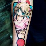 тату девочка аниме 18.01.2020 №004 -anime girl tattoo- tattoo-photo.ru