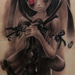 тату девочка аниме 18.01.2020 №006 -anime girl tattoo- tattoo-photo.ru