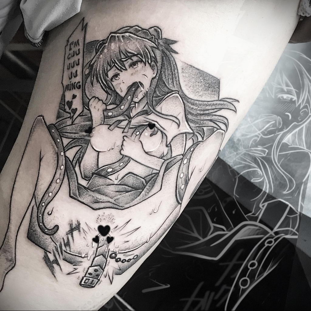 тату девочка аниме 18.01.2020 №020 -anime girl tattoo- tattoo-photo.ru -  tattoo-photo.ru