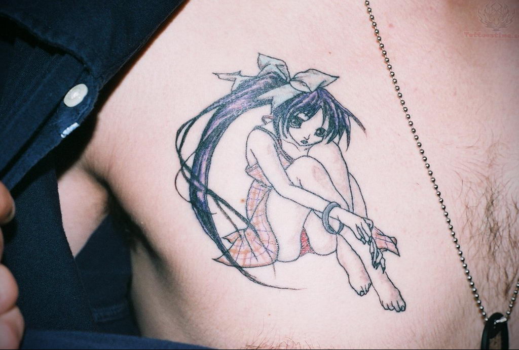 тату девочка аниме 18.01.2020 № 042 -anime girl tattoo- tattoo-photo.ru.