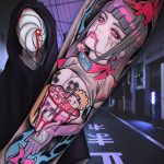 тату девочка аниме 18.01.2020 №074 -anime girl tattoo- tattoo-photo.ru