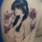 тату девочка аниме 18.01.2020 №076 -anime girl tattoo- tattoo-photo.ru