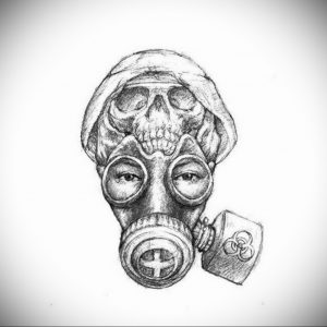 тату противогаз эскиз 15.01.2020 №019 -tattoo gas mask sketches- tattoo-photo.ru