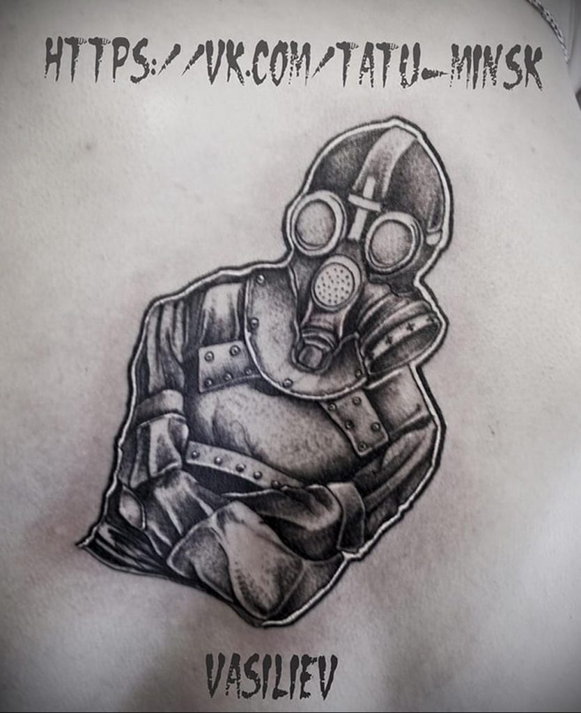 тату противогаз эскиз 15.01.2020 №021 -tattoo gas mask sketches- tattoo-photo.ru