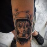 тату противогаз 15.01.2020 №004 -gas mask tattoo- tattoo-photo.ru_2
