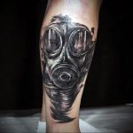 тату противогаз 15.01.2020 №022 -gas mask tattoo- tattoo-photo.ru