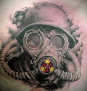 тату противогаз 15.01.2020 №035 -gas mask tattoo- tattoo-photo.ru_2