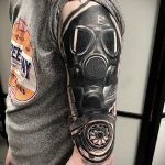 тату противогаз 15.01.2020 №052 -gas mask tattoo- tattoo-photo.ru_2