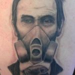 тату противогаз 15.01.2020 №081 -gas mask tattoo- tattoo-photo.ru