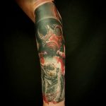 тату противогаз 15.01.2020 №091 -gas mask tattoo- tattoo-photo.ru