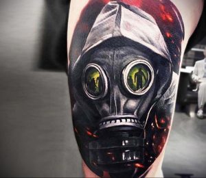 тату противогаз 15.01.2020 №117 -gas mask tattoo- tattoo-photo.ru