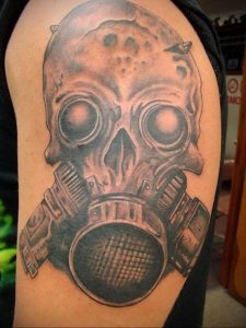 тату противогаз 15.01.2020 №292 -gas mask tattoo- tattoo-photo.ru