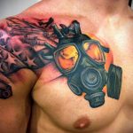 тату противогаз 15.01.2020 №297 -gas mask tattoo- tattoo-photo.ru