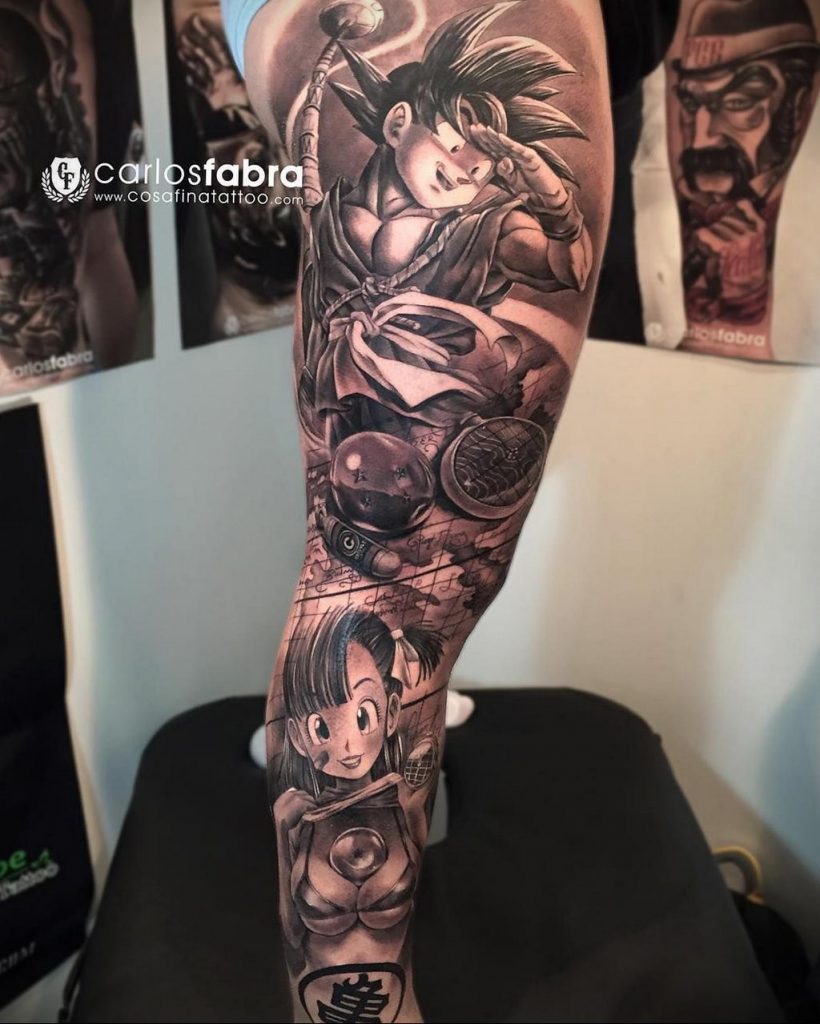 тату рукав аниме 18.01.2020 №009 -anime sleeve tattoo- tattoo-photo.ru -  tattoo-photo.ru