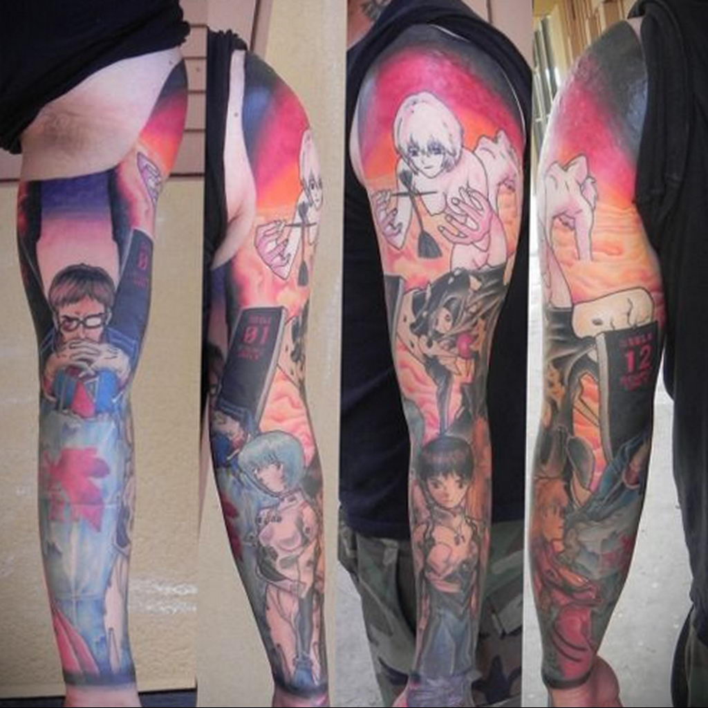 тату рукав аниме 18.01.2020 №015 -anime sleeve tattoo- tattoo-photo.ru -  tattoo-photo.ru