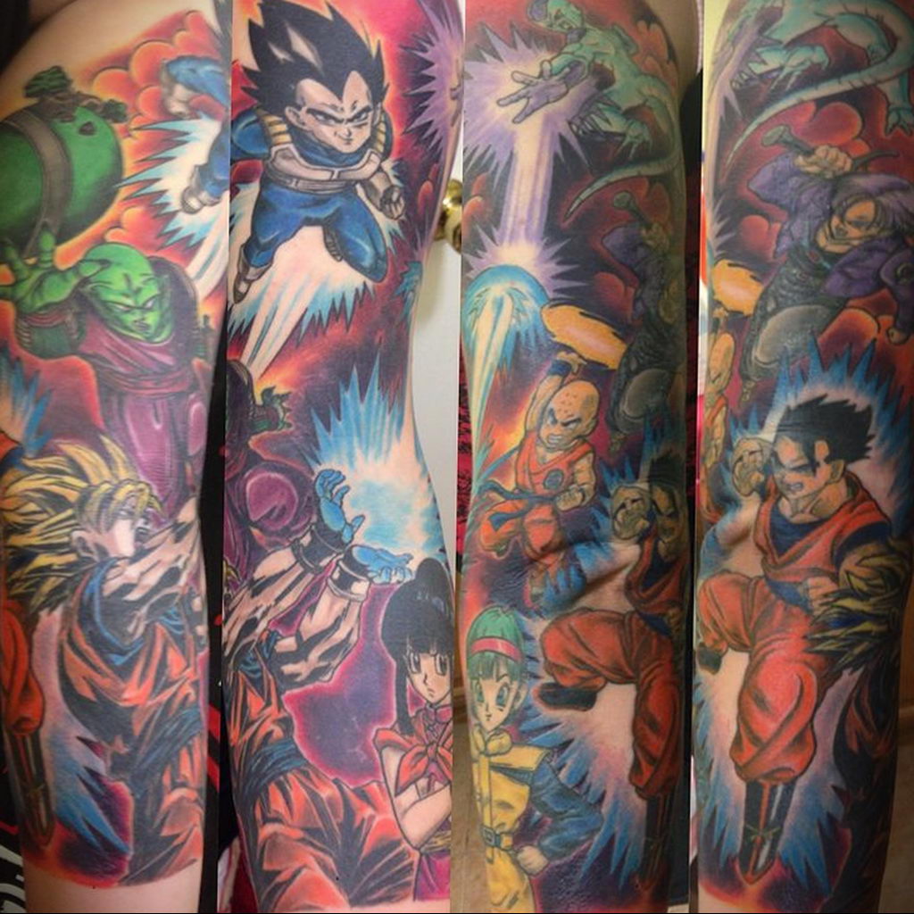 тату рукав аниме 18.01.2020 №018 -anime sleeve tattoo- tattoo-photo.ru -  tattoo-photo.ru