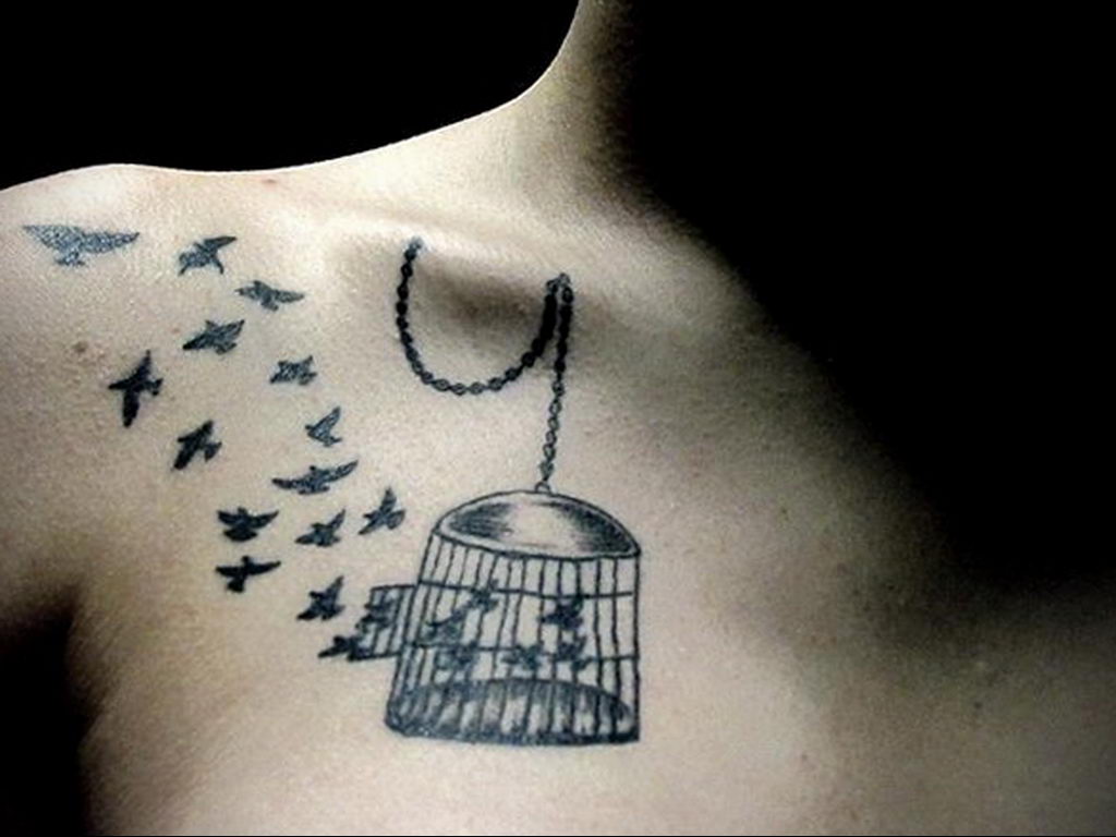 фото тату птица в клетке 02.01.2019 № 010 -bird cage tattoo- tattoo-photo.....