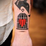 фото тату птица в клетке 02.01.2019 №021 -bird cage tattoo- tattoo-photo.ru