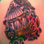 фото тату птица в клетке 02.01.2019 №035 -bird cage tattoo- tattoo-photo.ru