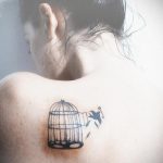 фото тату птица в клетке 02.01.2019 №056 -bird cage tattoo- tattoo-photo.ru
