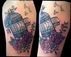 фото тату птица в клетке 02.01.2019 №068 -bird cage tattoo- tattoo-photo.ru