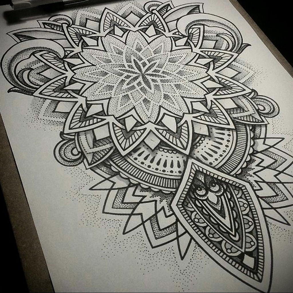 Mandala geometric tattoo design