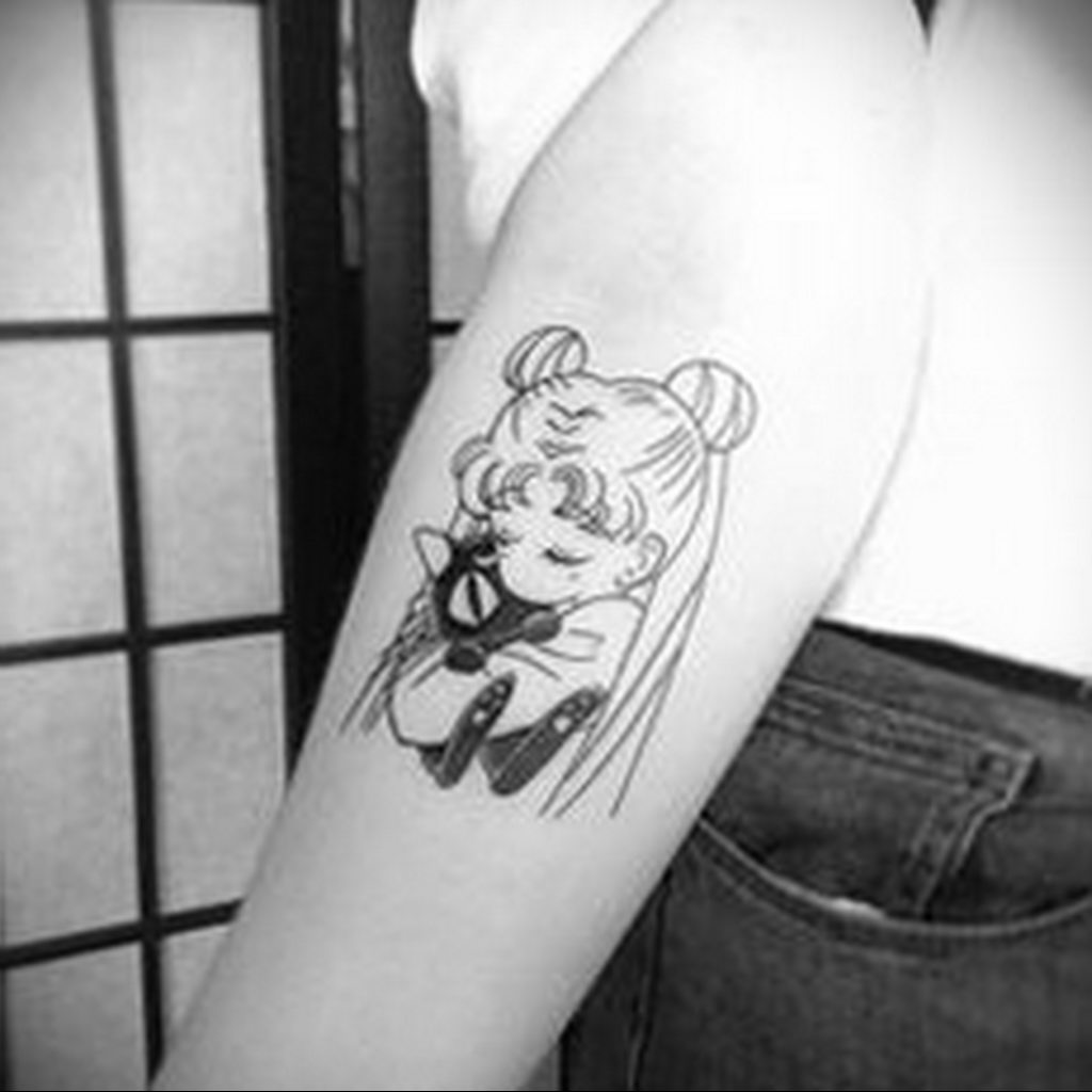 черное тату аниме 19.01.2020 №007 -black anime tattoo- tattoo-photo.ru -  tattoo-photo.ru