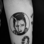 черное тату аниме 19.01.2020 №016 -black anime tattoo- tattoo-photo.ru