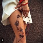 Мехенди на ляжках фото пример 14.02.2020 №112 -Mehendi on thighs- tattoo-photo.ru