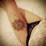 Мехенди на ляжках фото пример 14.02.2020 №124 -Mehendi on thighs- tattoo-photo.ru