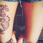 Мехенди на ляжках фото пример 14.02.2020 №169 -Mehendi on thighs- tattoo-photo.ru