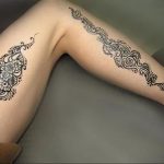 Мехенди на ляжках фото пример 14.02.2020 №227 -Mehendi on thighs- tattoo-photo.ru