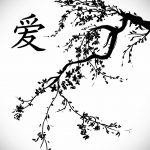 Фото вариант тату с деревом сакуры 09.02.2020 №012 -sakura tattoo- tattoo-photo.ru