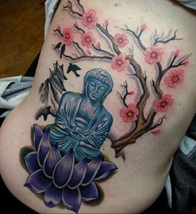 Фото вариант тату с деревом сакуры 09.02.2020 №025 -sakura tattoo- tattoo-photo.ru