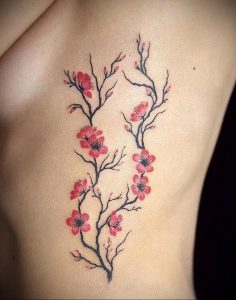 Фото вариант тату сакура для девушки 09.02.2020 №001 -sakura tattoo- tattoo-photo.ru