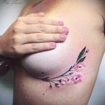 Фото вариант тату сакура для девушки 09.02.2020 №002 -sakura tattoo- tattoo-photo.ru