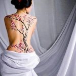 Фото вариант тату сакура для девушки 09.02.2020 №009 -sakura tattoo- tattoo-photo.ru