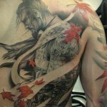 Фото вариант тату сакура и самурай 09.02.2020 №002 -sakura tattoo- tattoo-photo.ru