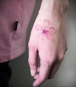 Фото вариант тату сакура на запястье 09.02.2020 №013 -sakura tattoo- tattoo-photo.ru